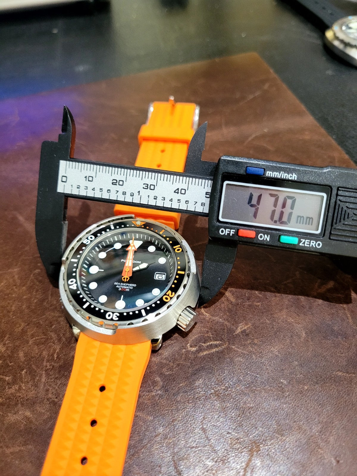 300M Tuna Style Automatic Diver Watch Orange Black NH35  Sapphire Steel POSEIDON16