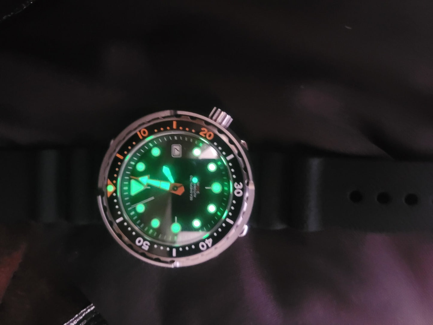 Automatic Black 'Tuna' Divers Watch 30ATM WR (SEIKO TMI) NH35 Japan Movt5