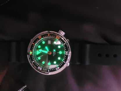 Automatic Black 'Tuna' Divers Watch 30ATM WR (SEIKO TMI) NH35 Japan Movt5