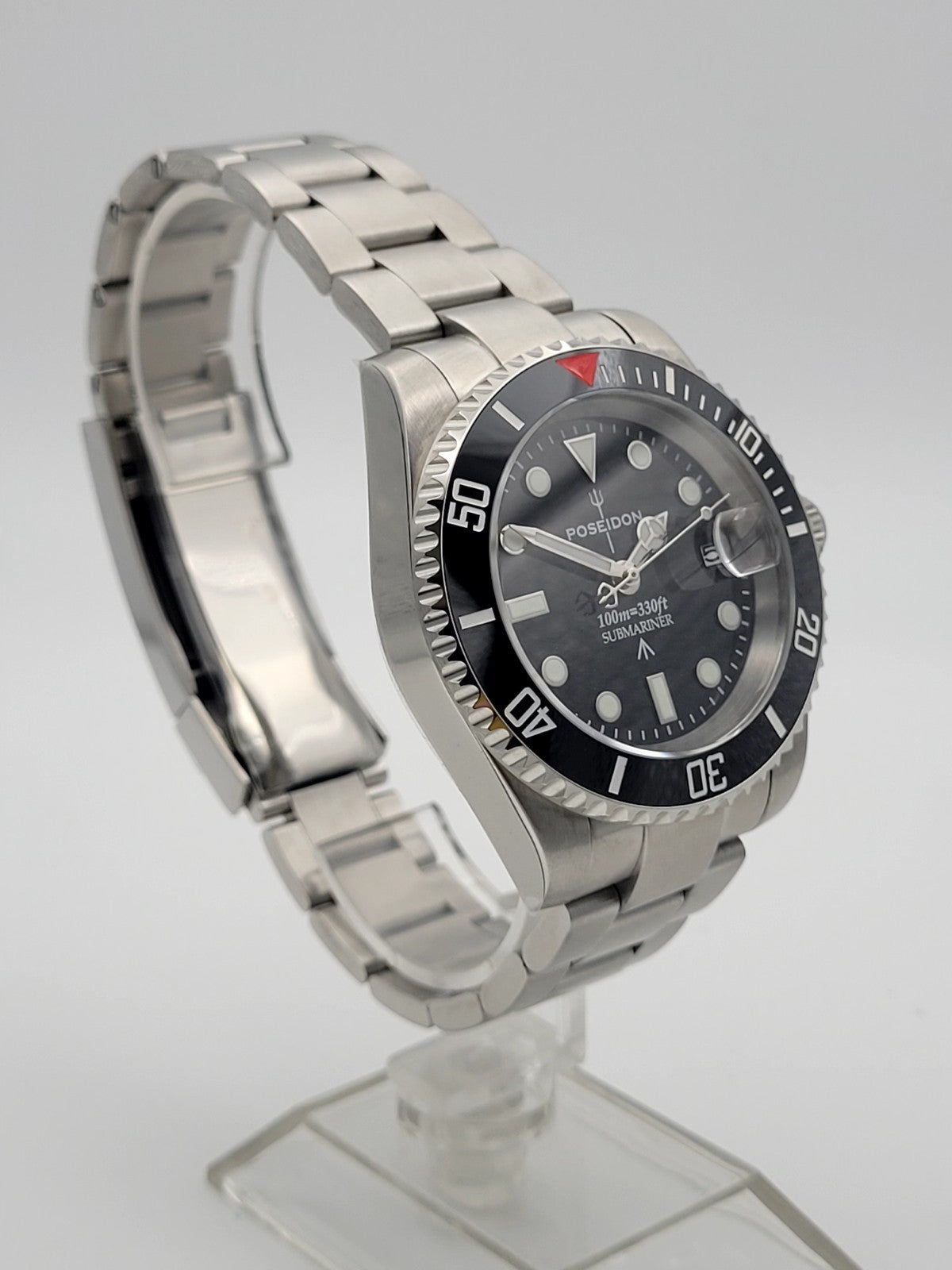 Poseidon Luxury Black Seiko Mod TMI NH35a Automatic Movement Divers Watch Japan13