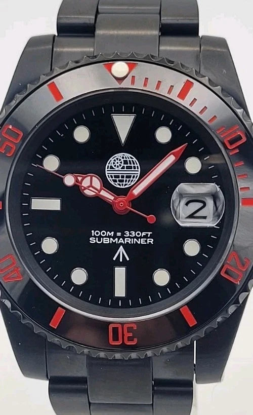 Ltd Ed Star Wars Divers 'Darth Vader' Watch Seiko TMI NH35 Automatic BLACK