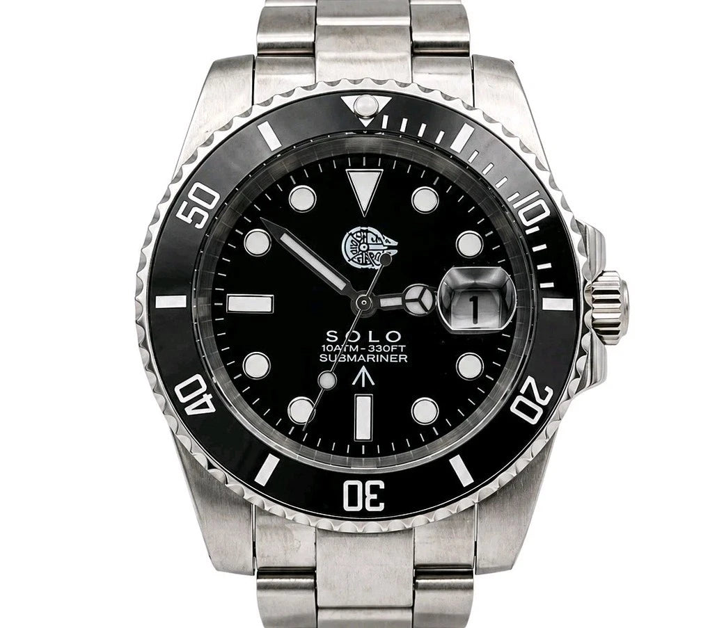 BLACK SOLO Automatic Divers Watch. Sapphire Ceramic 100m Star Wars