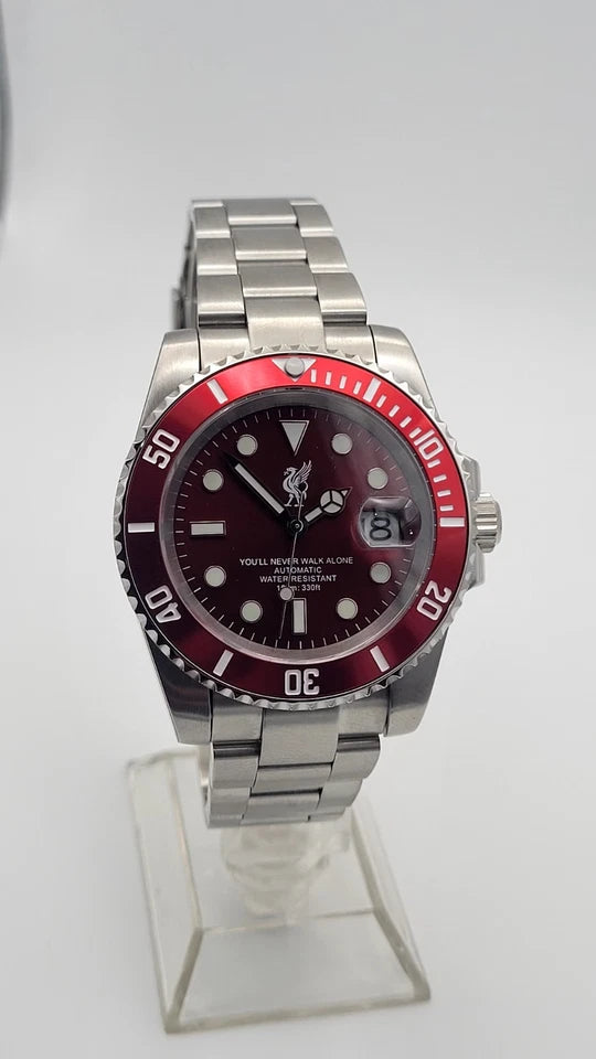 New Liverpool Football LFC Automatic Divers Watch Japan Citizen Miyota Red