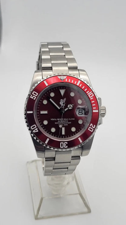 New Liverpool Football LFC Automatic Divers Watch Japan Citizen Miyota Red