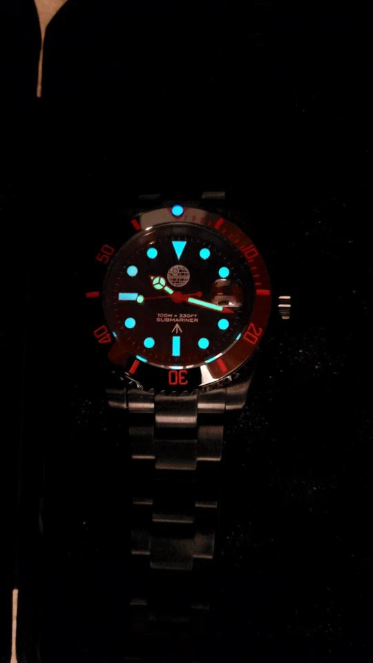 Black Atomatic Divers Watch STAR WARS DARTH VADER Ceramic Bezel Sapphire Glass