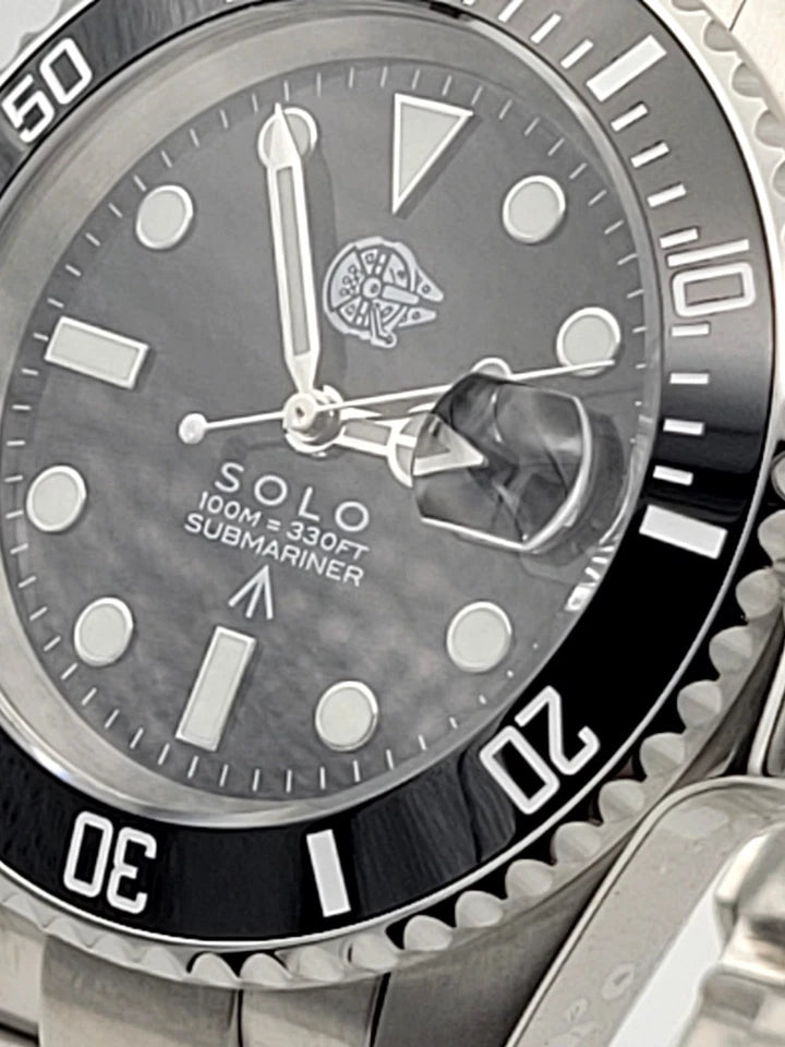 BLACK SOLO Automatic Divers Watch. Sapphire Ceramic 100m Star Wars