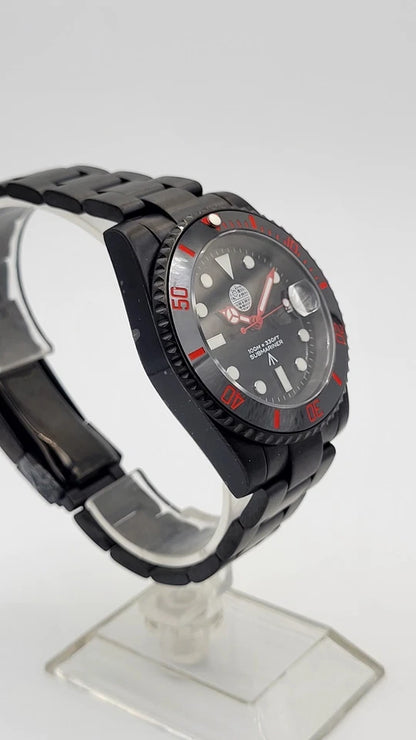 Black Atomatic Divers Watch STAR WARS DARTH VADER Ceramic Bezel Sapphire Glass