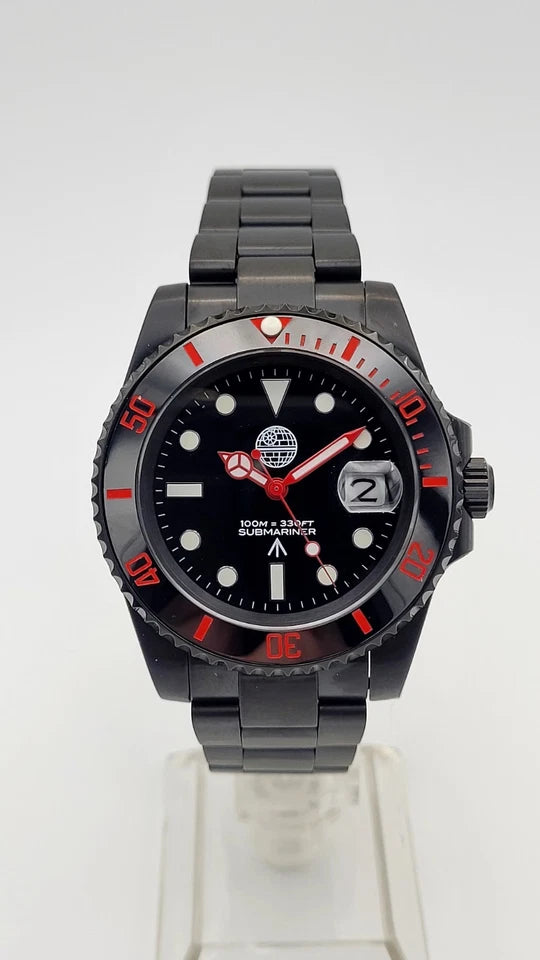 Black Atomatic Divers Watch STAR WARS DARTH VADER Ceramic Bezel Sapphire Glass