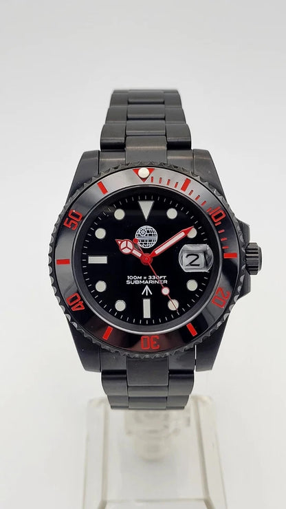 Black Atomatic Divers Watch STAR WARS DARTH VADER Ceramic Bezel Sapphire Glass