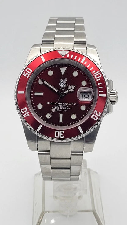 New Liverpool Football LFC Automatic Divers Watch Japan Citizen Miyota Red