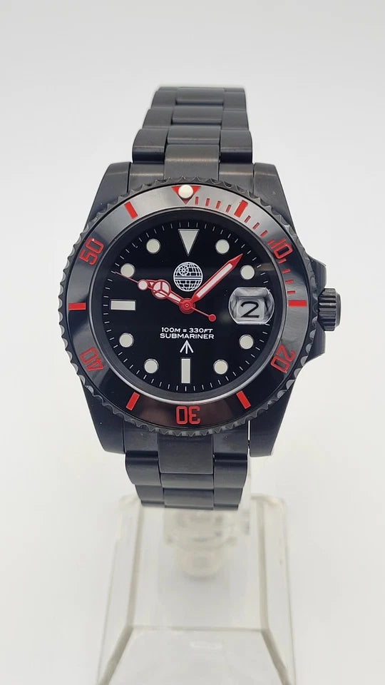 Black Atomatic Divers Watch STAR WARS DARTH VADER Ceramic Bezel Sapphire Glass
