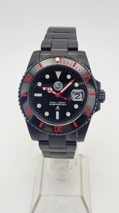 Black Atomatic Divers Watch STAR WARS DARTH VADER Ceramic Bezel Sapphire Glass