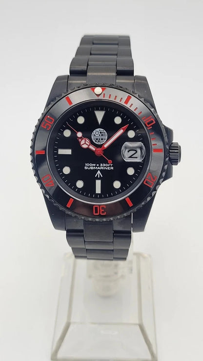 Black Atomatic Divers Watch STAR WARS DARTH VADER Ceramic Bezel Sapphire Glass