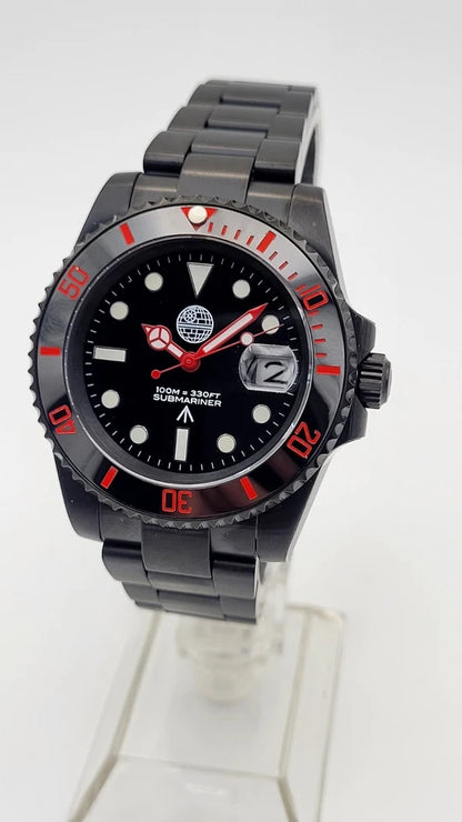 Black Atomatic Divers Watch STAR WARS DARTH VADER Ceramic Bezel Sapphire Glass