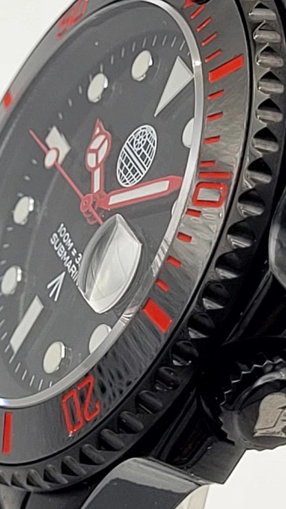 Black Atomatic Divers Watch STAR WARS DARTH VADER Ceramic Bezel Sapphire Glass